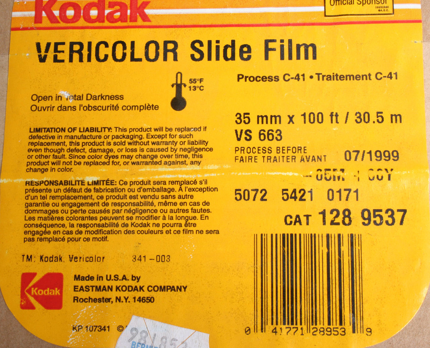 Kodak 35mm Roll Film//Slide Film//Vericolor//Expired Film