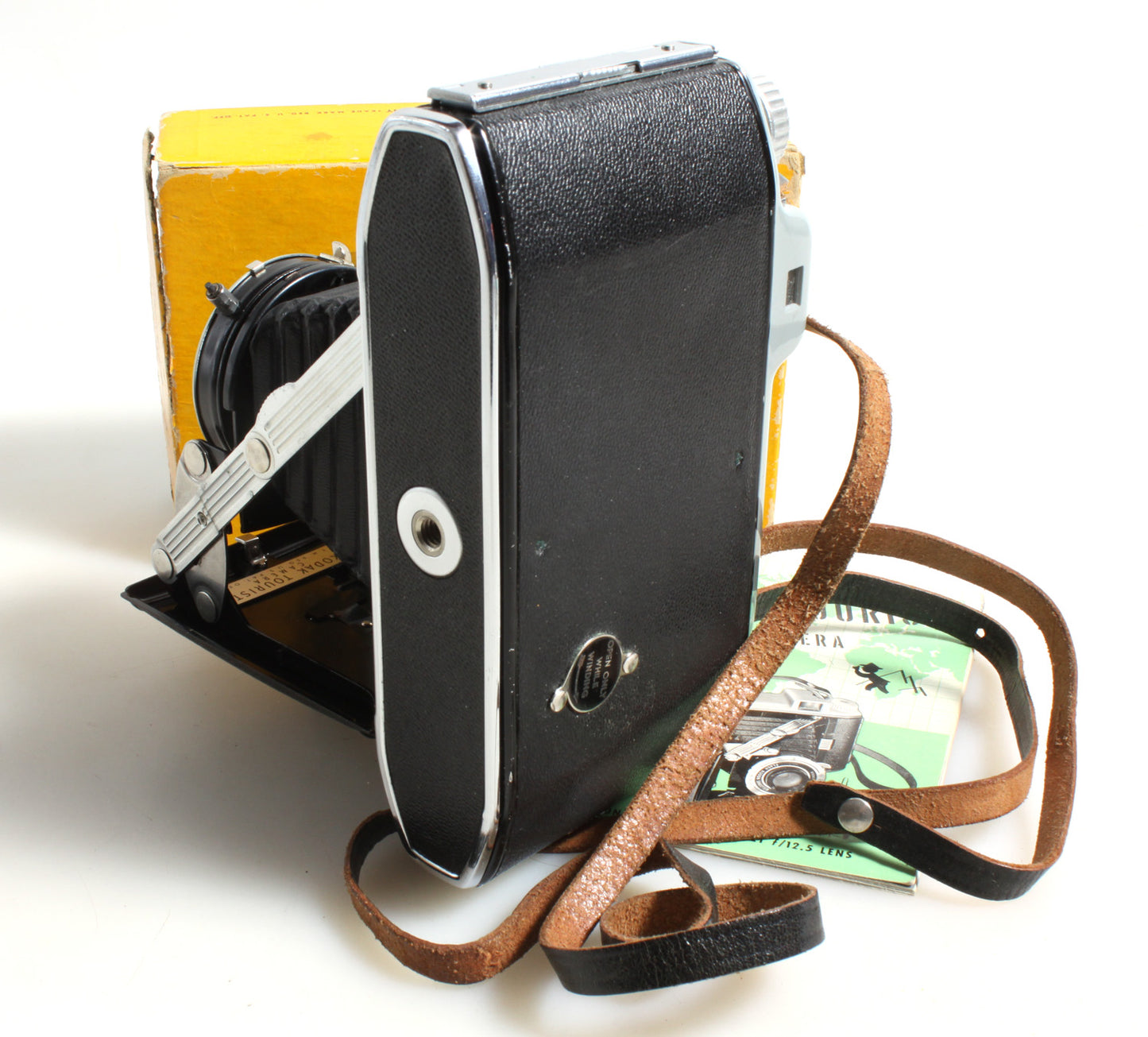 Kodak Tourist Film Camera in Original Box//Art Deco Camera//Bellows Camera