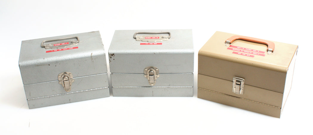 MOVIE FILM STORAGE BOXES METAL SET OF 3