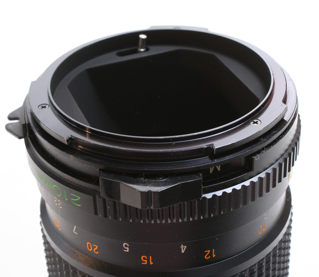MAMIYA 645 LENS 210MM F 4.0 TELEPHOTO WITH LENS CAPS AND ORIGINAL CASE