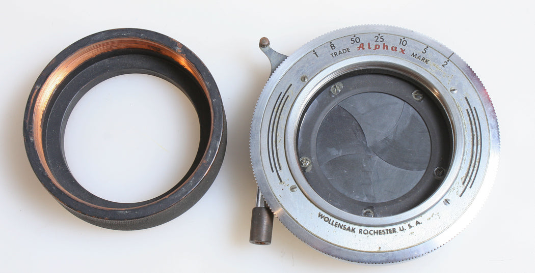 VINTAGE ALPHAX 4H4 F S N SHUTTER USA WITH COPPER RING, WORKING