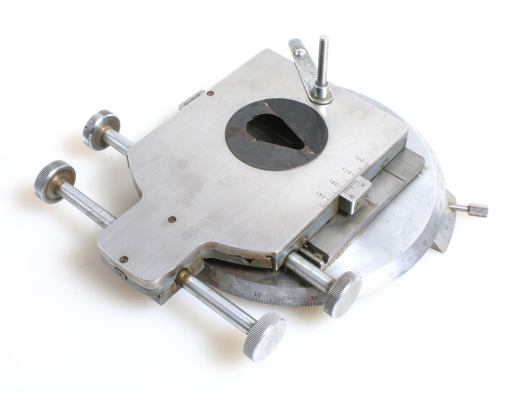 MICROSCOPE CIRCULAR ROTARY STAGE GREAT SHAPE STAINLESS STEEL PRECISION
