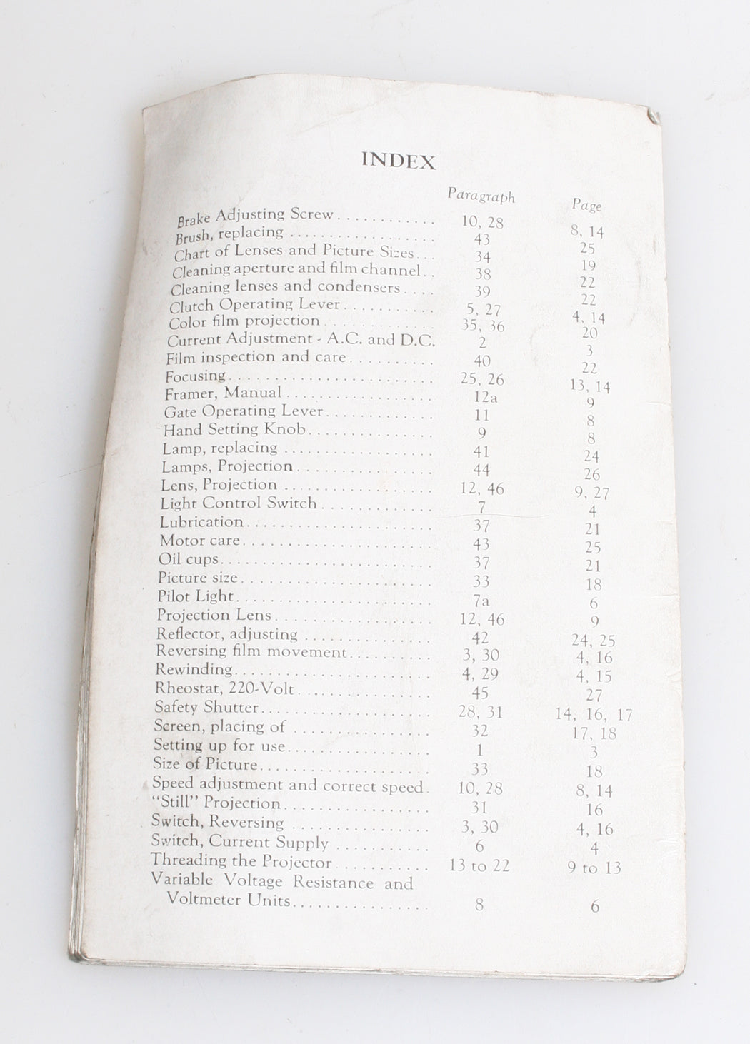 BELL AND HOWELL FILMO TYPE JS PROJECTOR MANUAL 32 PAGE