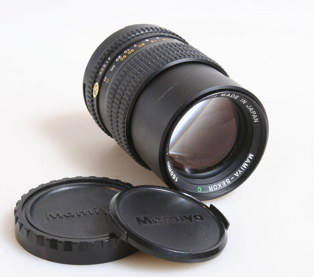 150mm F 3.5 N MAMIYA SEKCOR C LENS FOR MAMIYA 645 , W/ FRONT AND REAR CAPS