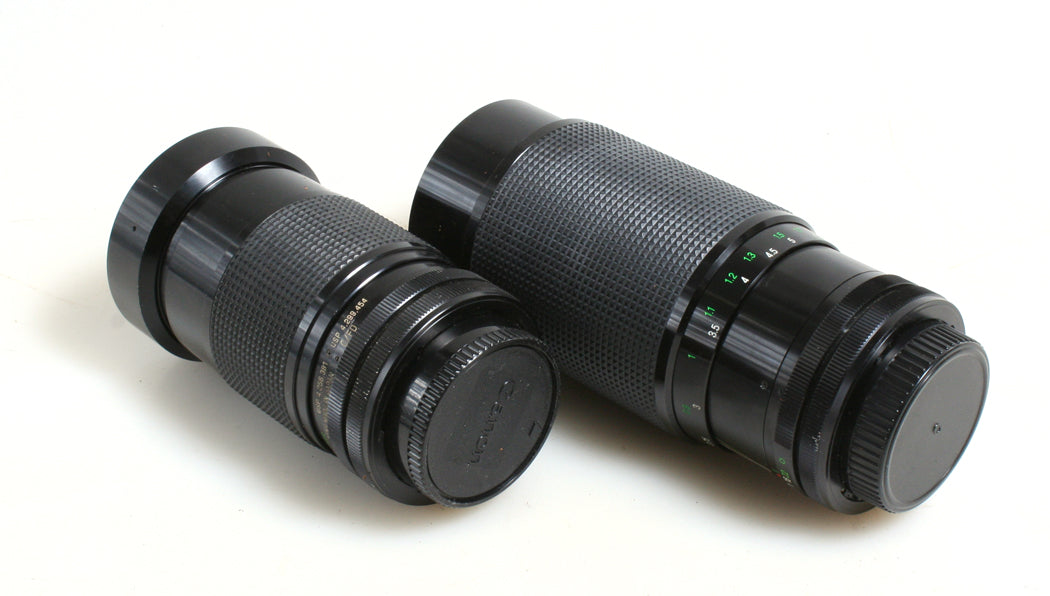 28-90MM 2.8-3.5 AND 70-210MM 2.8-4.0 VIVATAR FOR FD MOUNT BOTH W/ F&R CAPS