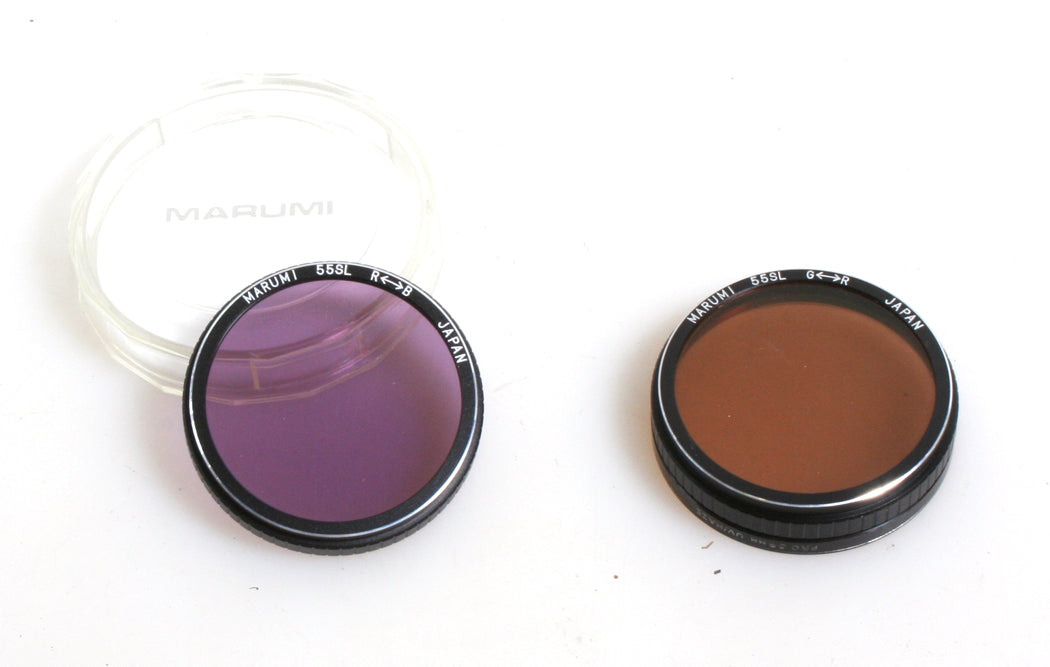 55MM FILTERS (3) GREEN/RED, UV, RED/BLUE