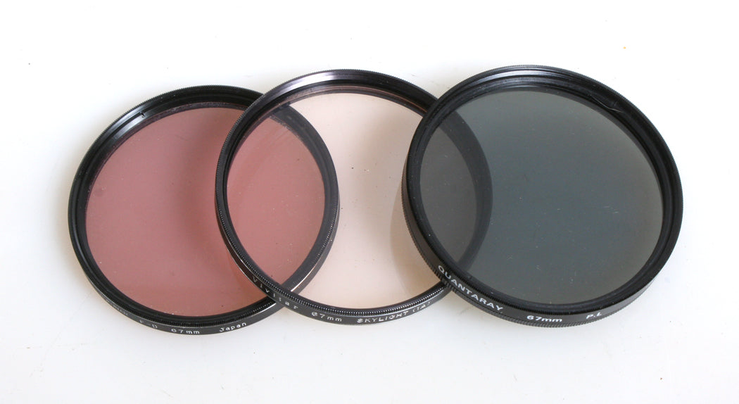 67MM FILTER SET OF 3, POLARIZING, SKYLIGHT 1A, F-D