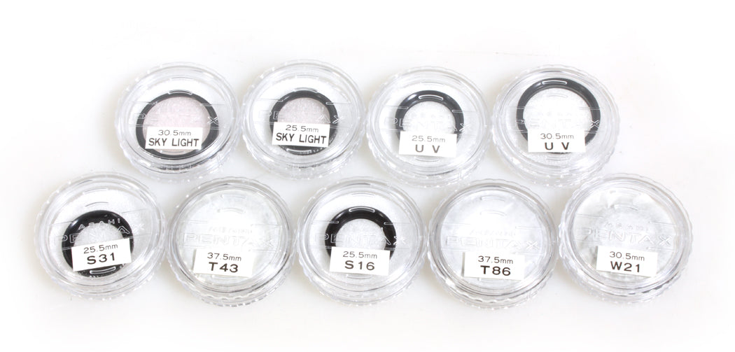 PENTAX AUTO 110 SET LENS 24MM F/2.8, 50MM F/2.8, 18MM F/2.8, IN BOX