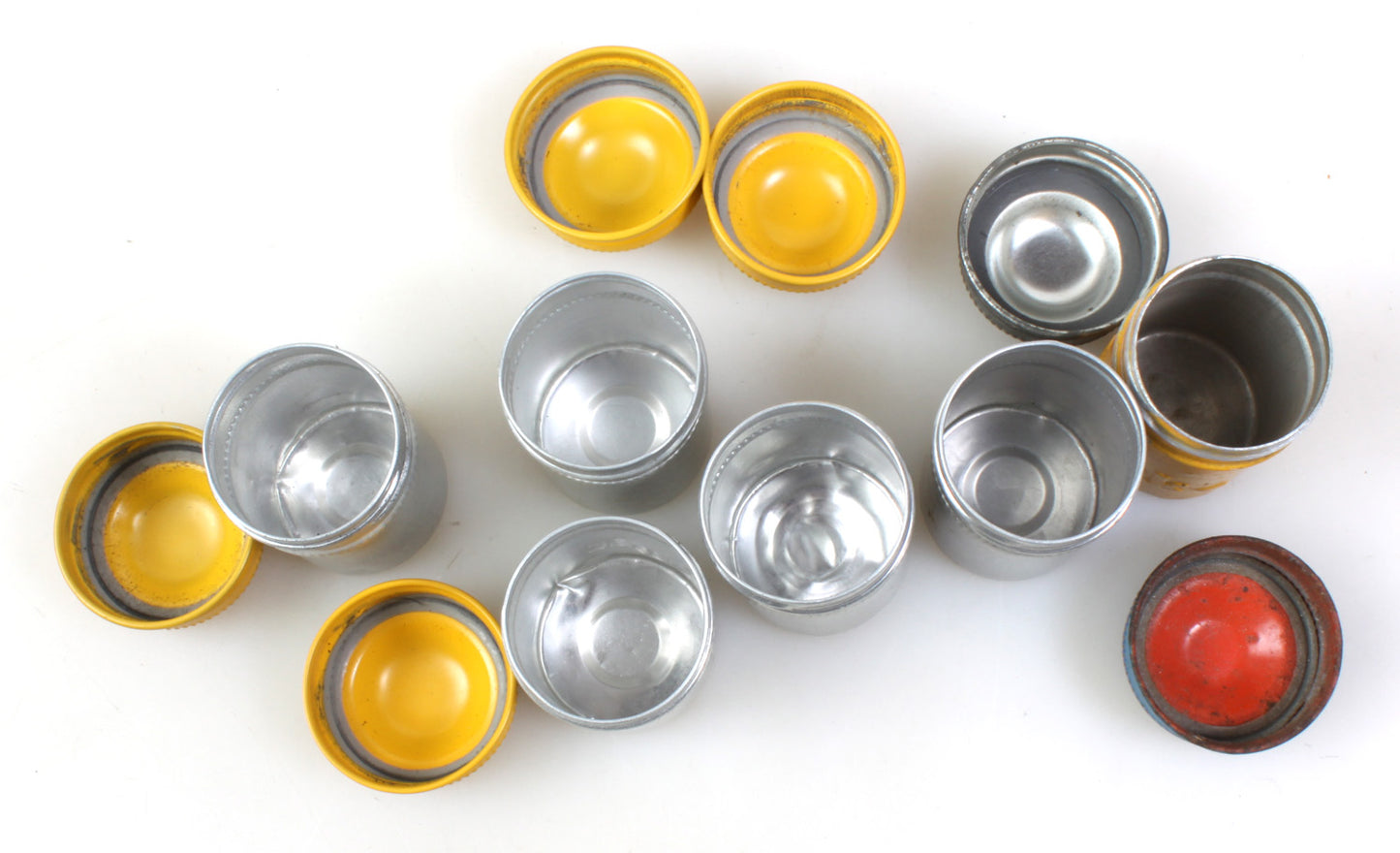 Kodak Tin Film Cans, Set of 6//Metal Film can