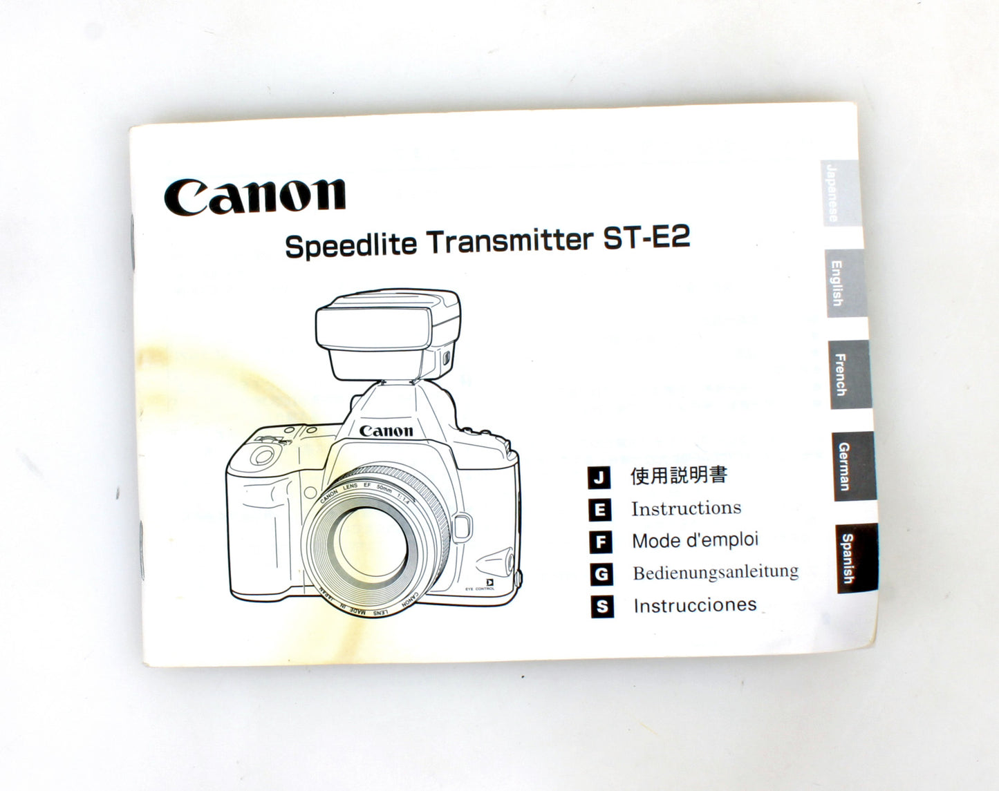 CANON SPEEDLITE TRANSMITTER ST-E2 MANUAL