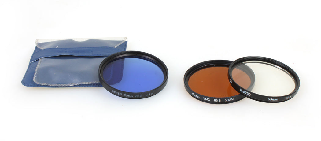 55MM FILTER UV, ORANGE, BLUE SET OF 3