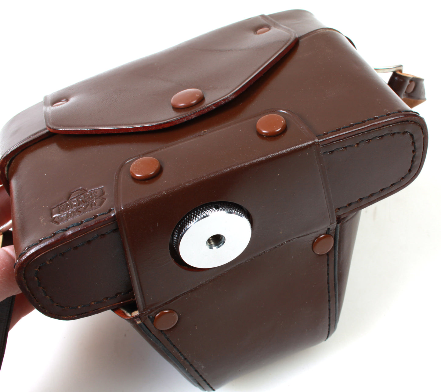 Nikon Case for Nikkorex F Camera, Brown Leather w/Original Strap