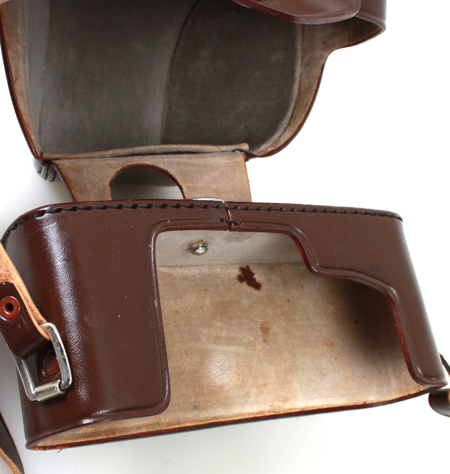 Nikon Case for Nikkorex F Camera, Brown Leather w/Original Strap