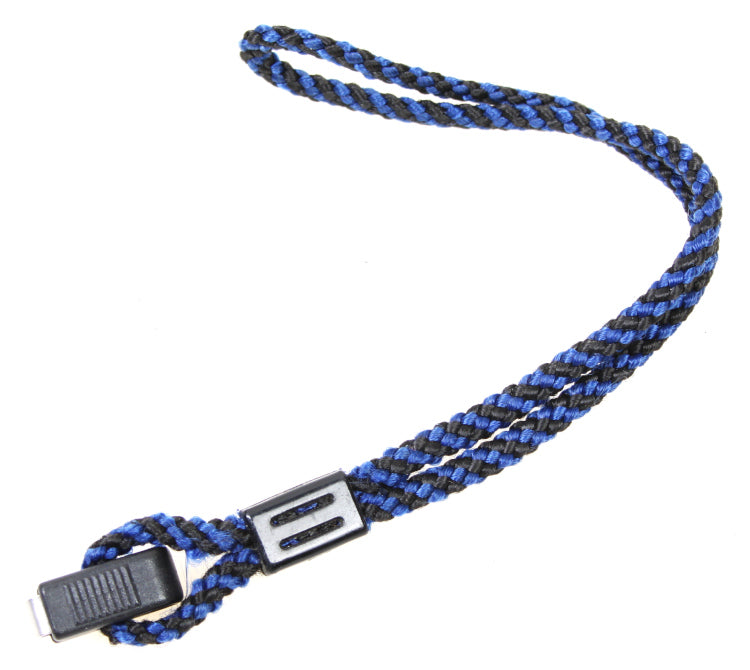 1980s Blue and Black Camera Wrist Strap with Retractable Clip