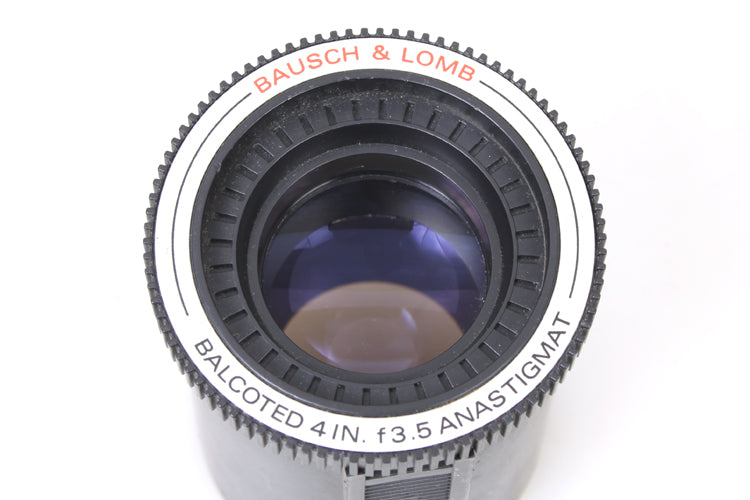 BAUSCH LOMB BALCOTED 4 INCH F/3.5 ANASTIGMAT LENS