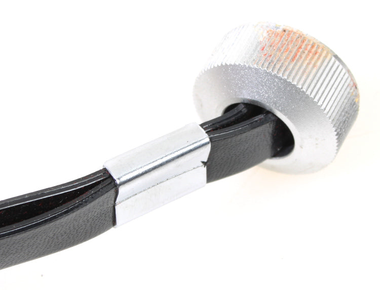 Vintage Black Vinyl Wrist Strap with Camera Screw Attachment for SLR / DSLR