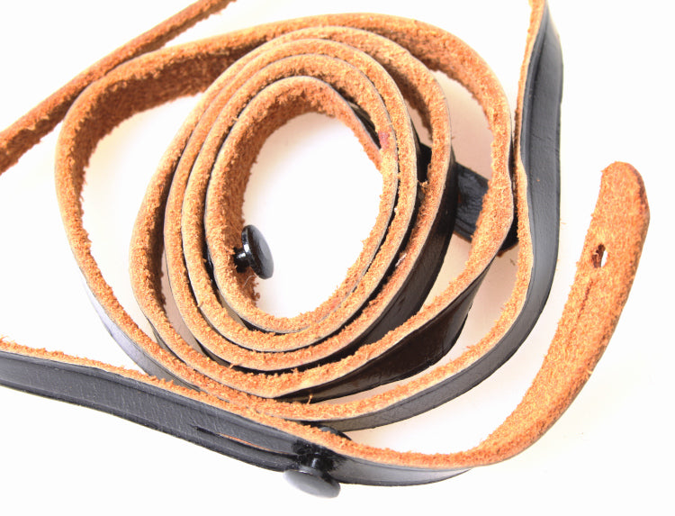 Vintage 1950s Thin Black Brown Camera Strap