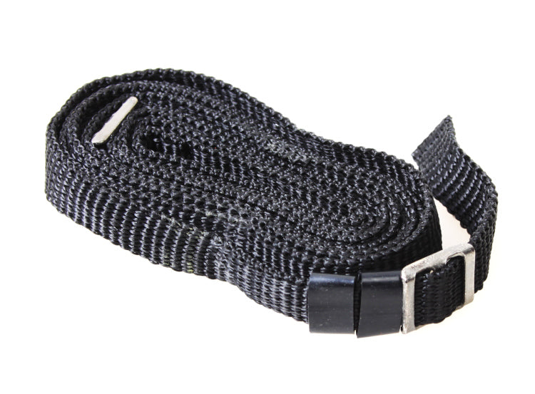Vintage 1970s Classic Thin Black Camera Strap with Silver and Black Fixtures