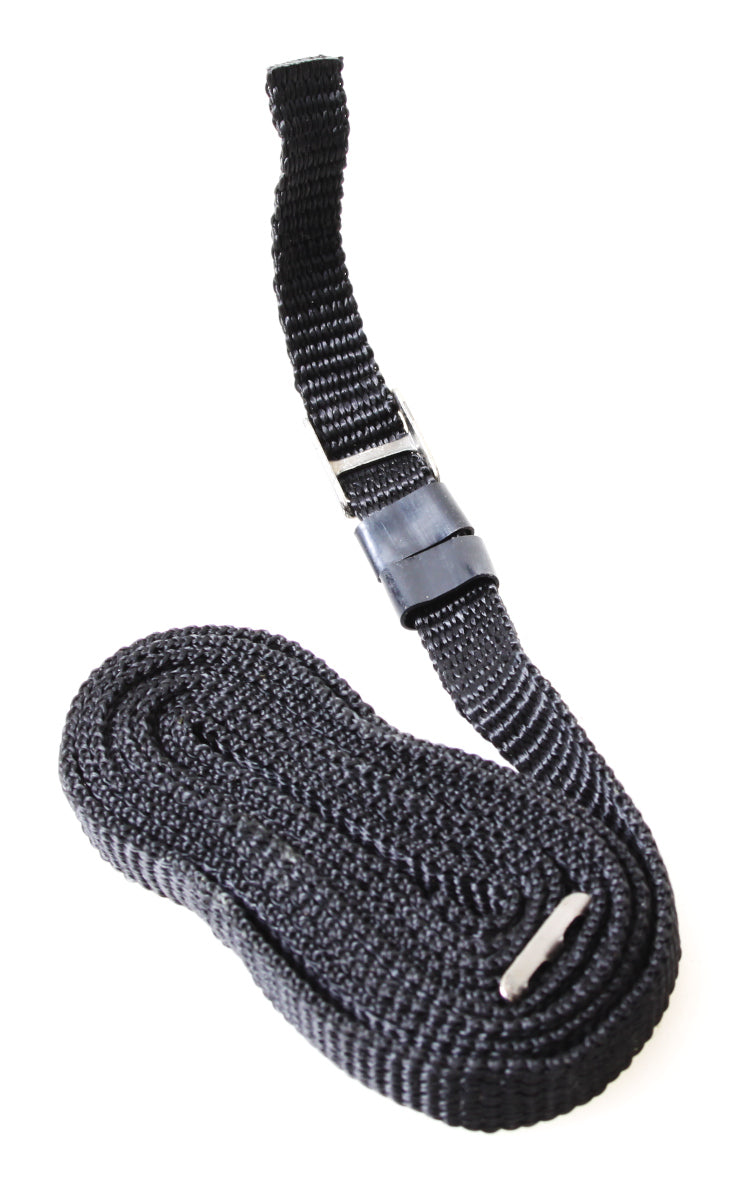 Vintage 1970s Classic Thin Black Camera Strap with Silver and Black Fixtures