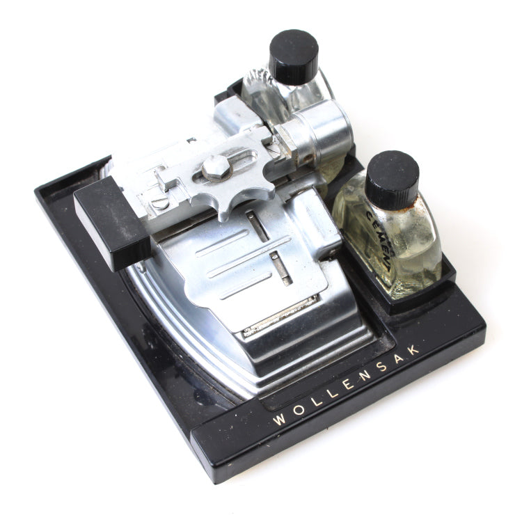 Vintage Wollensak 8mm / 16mm Movie Splicer with Custom Water/Cement Bottles