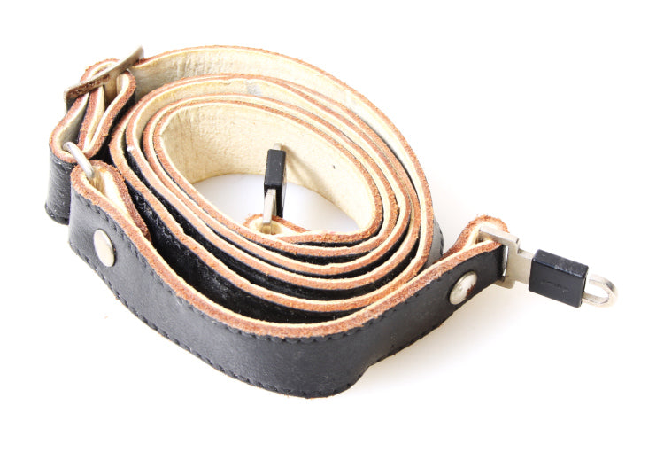 Classic Wide Black 1980s Vintage Camera Strap with Locking Clips