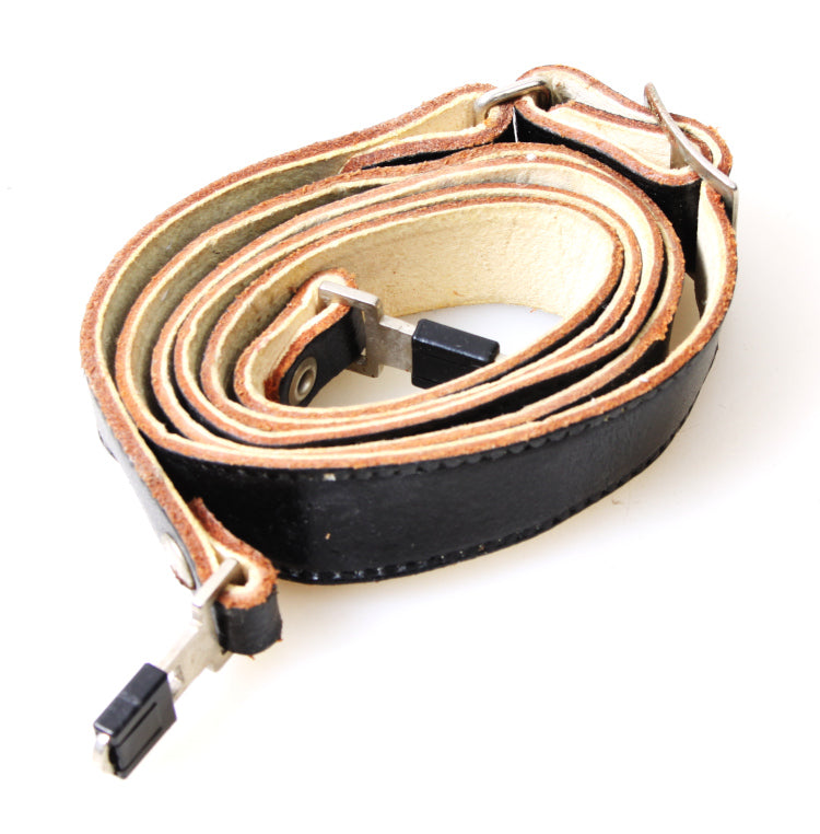 Classic Wide Black 1980s Vintage Camera Strap with Locking Clips