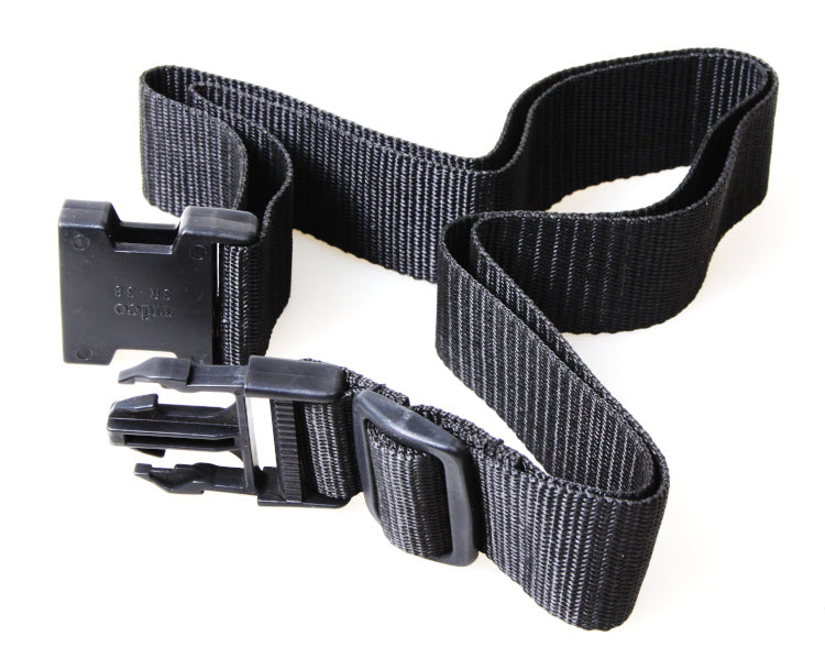 Black Woven Camera Bag Waist Strap with Plastic Buckles, 1.5 Inches Wide