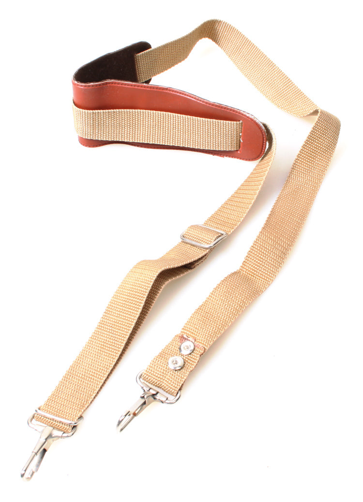 Classic 1960s Camera Case Strap - Tan and Sorrel Brown