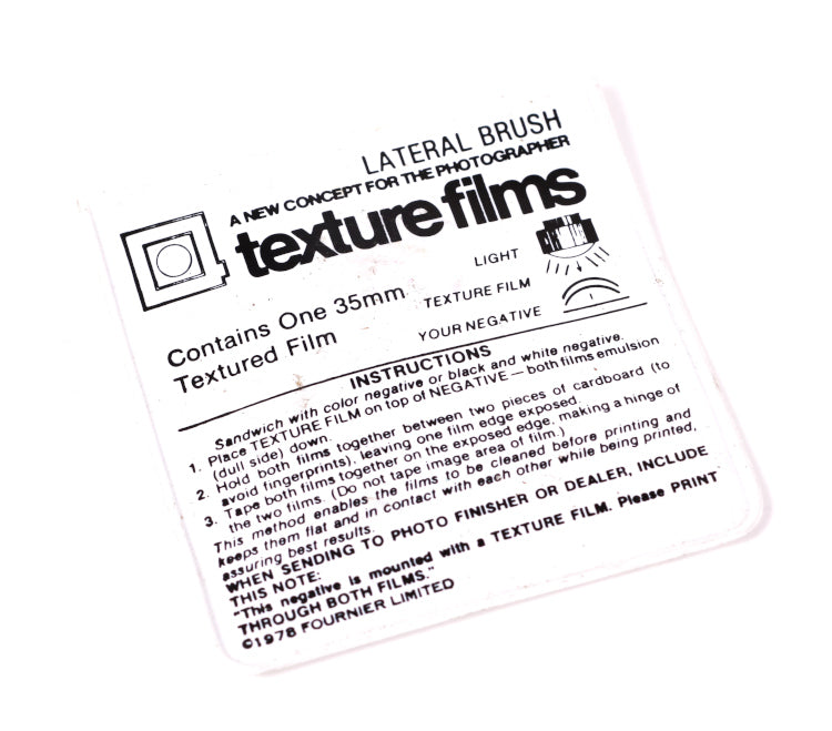 Darkroom 35mm Texture Screen for Darkroom Printing, Lateral Brush Pattern