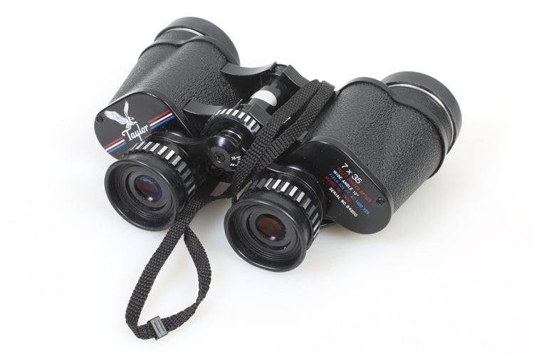TAYLOR 7X35 BINOCULARS WITH FRONT CAPS AND CASE