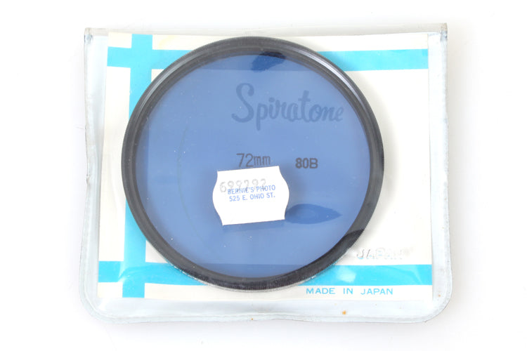 Spiratone 72mm 80b Glass Filter