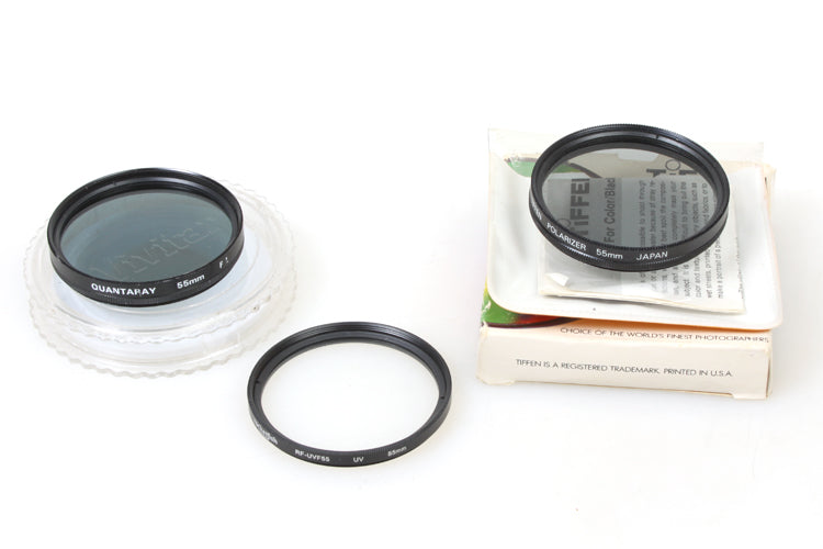 55mm Filters (3) Uv + 2 Polarizers