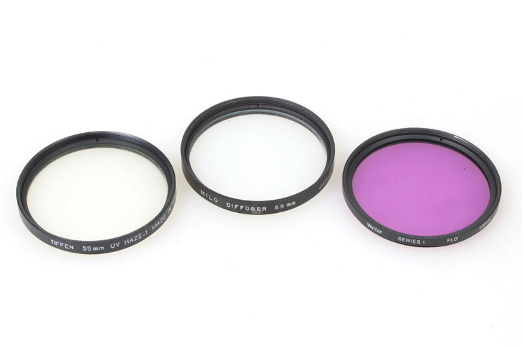 55mm Filters 3 Uv Haze Purple Fld Diffuser