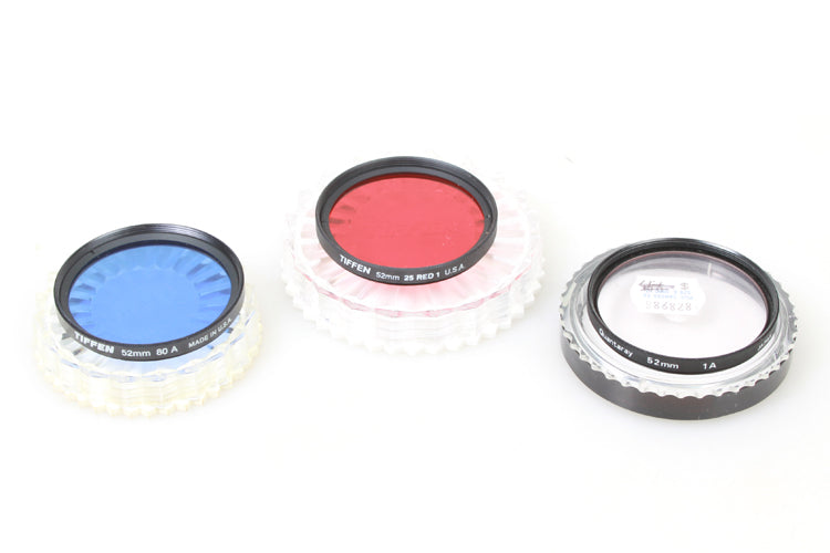 52mm Filters (3) Sky 80a Blue Red