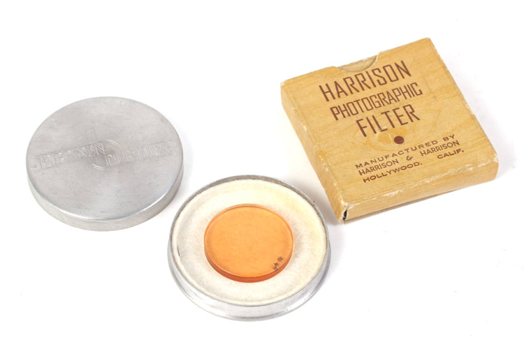 30mm C4 Orange Filter in Metal Case Orig. Box Vintage