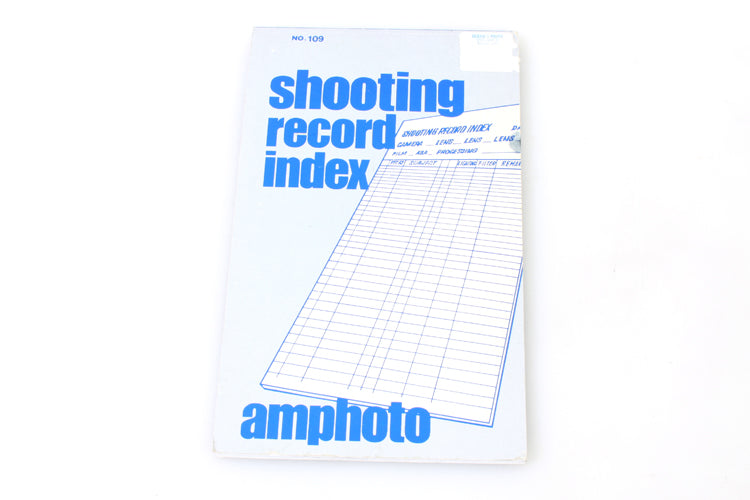 Photographers Shooting Record Book