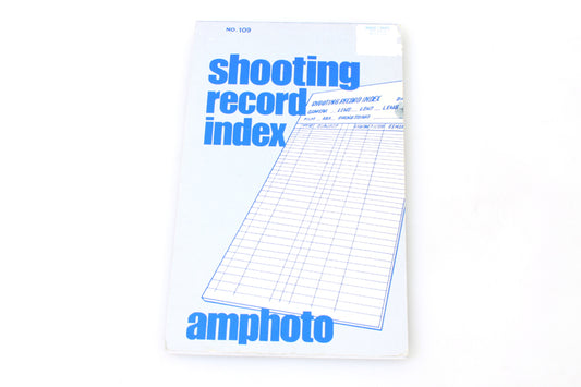 Photographers Shooting Record Book