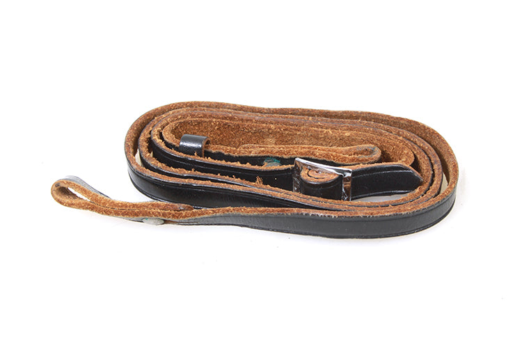 Thin Black 1960s Leather Camera Strap