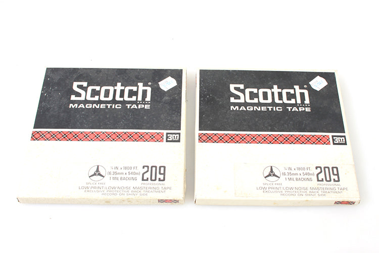 Lot of 2 3M Magnetic Tape 209 1/4 X 1800 Feet