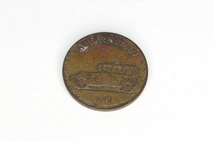 1919 Buick Sedan 1968 Sunoco Brass Coin Token Antique Classic Car