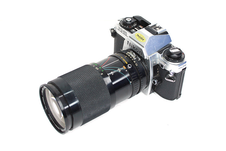 Fg-20 Film Camera Nikon W 35-140 Zoom Macro Lens Tested Working