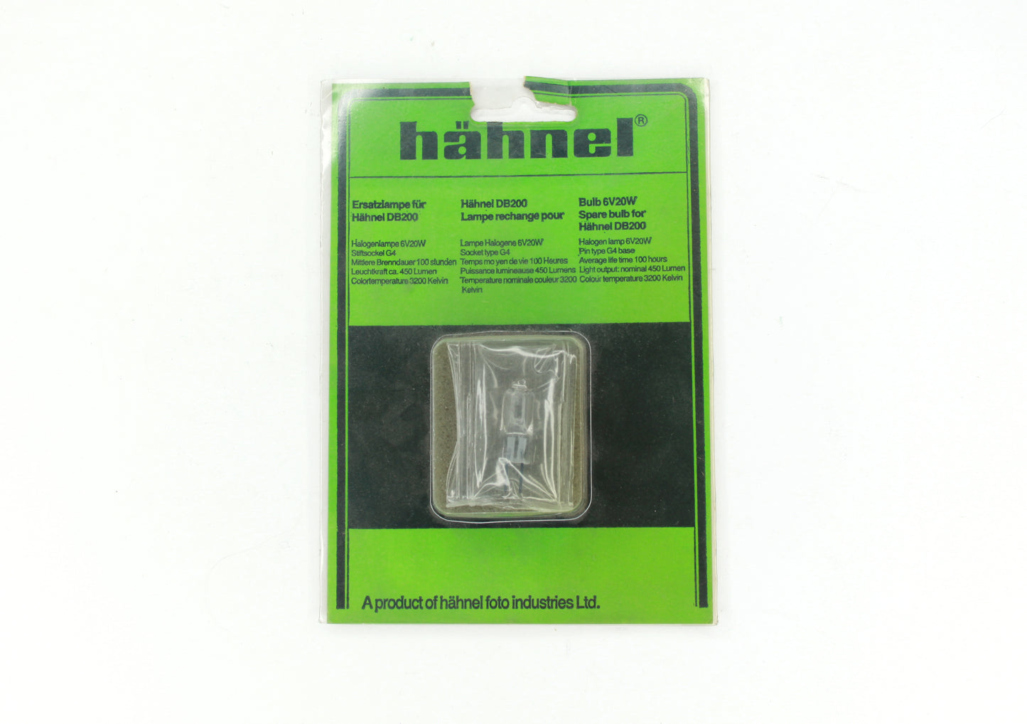 6v 20w G4 Hahnel Light Bulb