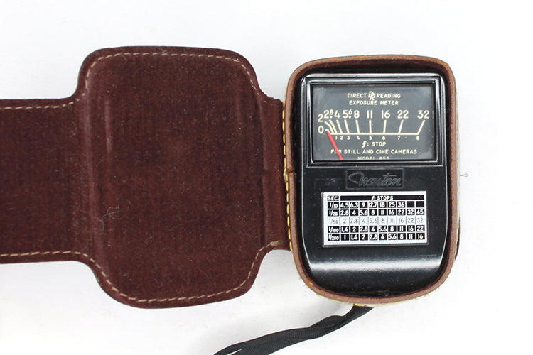 Camera Light Meter in Leather Case + Manual Working