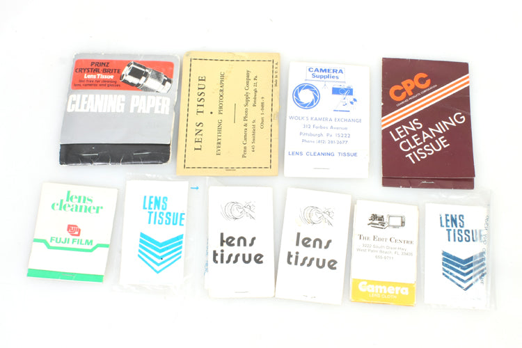 Camera Lens Tissue Assorted Packs Lot of 10