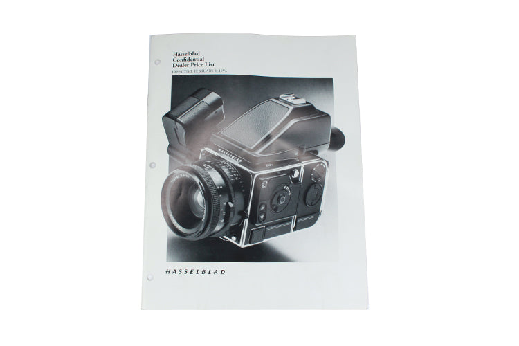 Hasselblad Confidential Dealer Price List Effective February 1, 1996