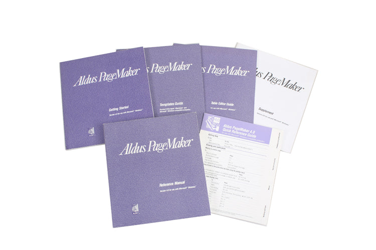Manual & Guides, PageMaker Aldus Version 4.0 For Windows