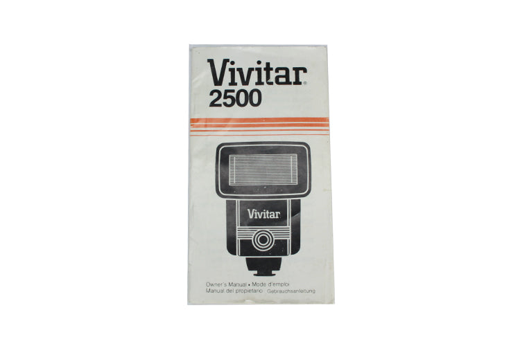 Vivitar 2500 Flash Owners Manual