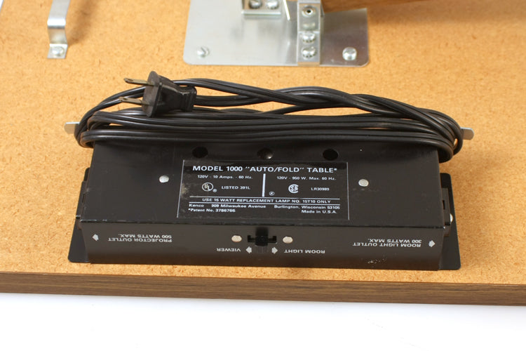 Movie/Slide Projection Table With Electric Outlet