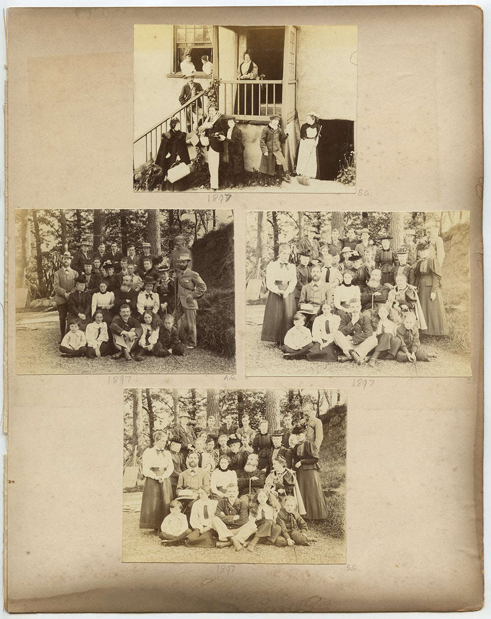 Locomotive London and NW Railway Albumen Print + 4 Group Photos