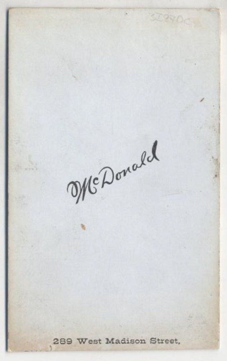 Vintage 1800's CDV Card Photo Of Curly Haired Bangs and Cameo Necklace//Surprised Look//Strong Face Features